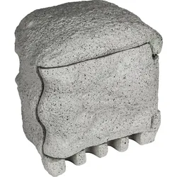 HEITRONIC Energieverteiler PIEDRA, 2-fach, mit Zeitschaltuhr, 250V / 16A, max. 3680W, IP44, grau HEI-37503
