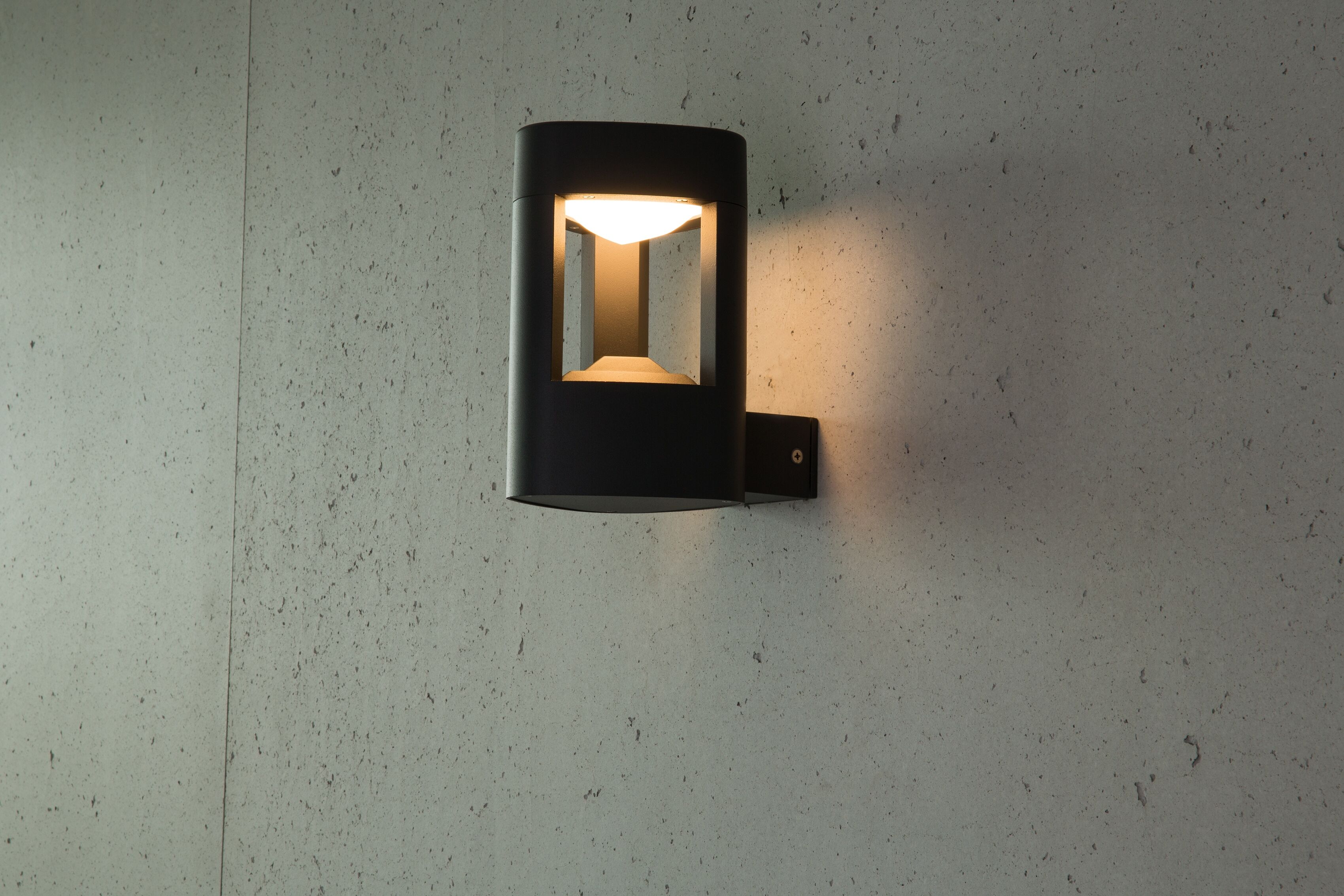 LED Wandleuchte HEITRONIC "Maryland", grau (anthrazit), B:13,5cm H:21,5cm T:17,5cm, Leuchten, LED Wandleuchte, anthrazit, Wandlampe, Außenleuchte