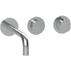 Herzbach MODUL7 PUSH Thermostat Waschtisch-Wandbatterie Farbset 240mm Chrom, 70.702403.1.01 70.702403.1.01