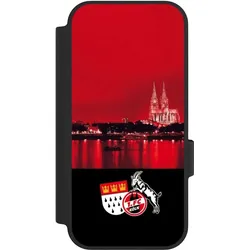 Nivocase Klapphülle für Google Pixel 10 Pro Handyhülle aus Kunst Leder NIVOflip schwarz 1. FC Köln (Google Pixel 10 Pro), Smartphone Hülle, Schwarz