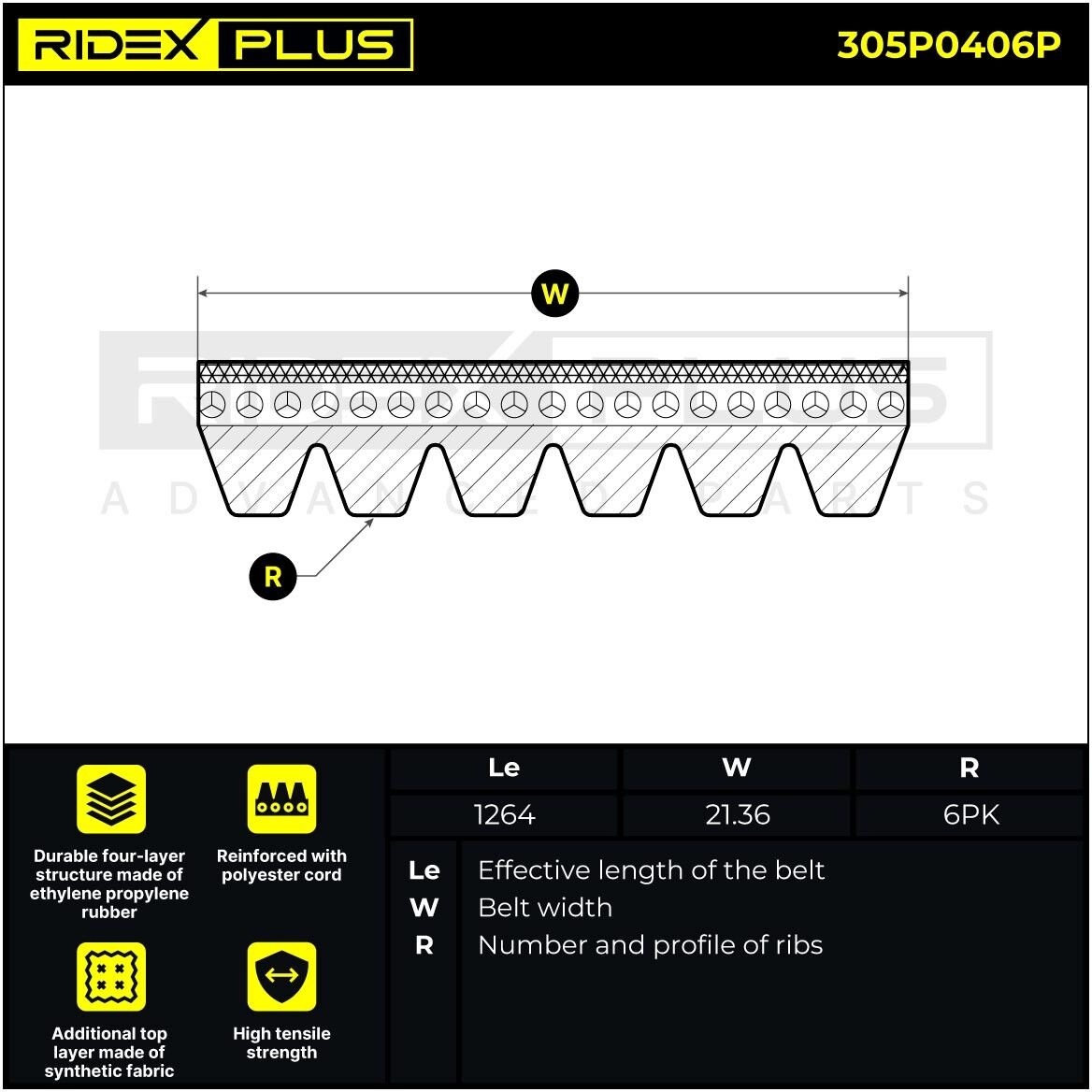 RIDEX PLUS 305P0406P Multiriem