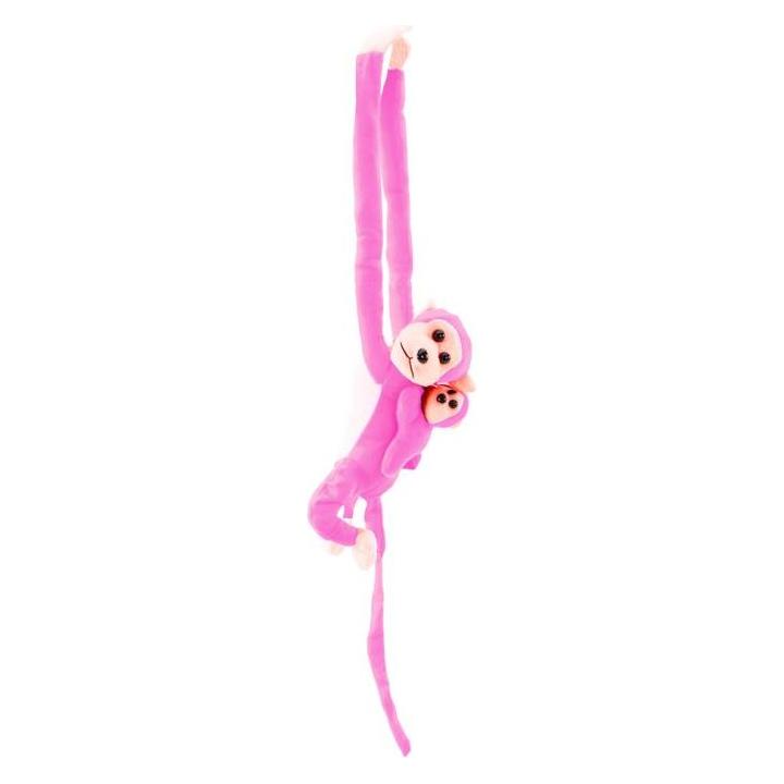 Lean Toys Leantoys Plüschaffe mit Baby-Maskottchen, rosa, 70 cm (70 cm) (LEA16826-uniw)