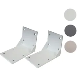 2er-Set Deckenadapter für Kassetten-Markise T122 T123, Deckenmontage Halterung Adapter ~ weiß