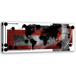 WANDBILD weltkarte abstrakt