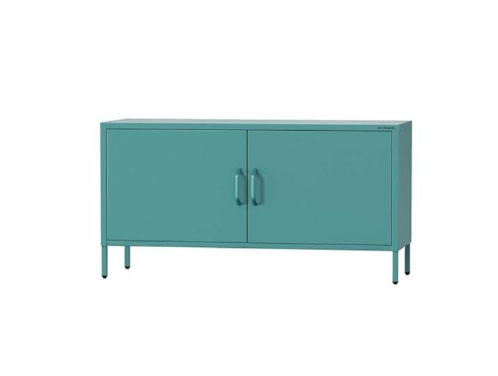 Jan Nowak TV Lowboard TV Schrank Fernsehschrank Metall 115x59,5x40 cm Fernsehtisch, TV Board mit Türen, Stauraum, Industrial Loft Design für Wohnzimmer, Schlafzimmer, Fernseher und Zubehör