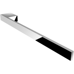 kalb   Handtuchhalter Jörn für Waschtisch, Chrom, Aluminium, Länge: 400mm, Höhe: 25mm, Tiefe: 50mm