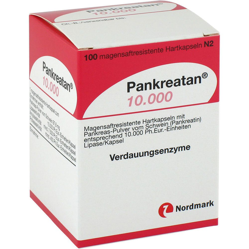 Pankreatan 10.000 magensaftresistente Hartkapseln 100 St Magensaftresistente