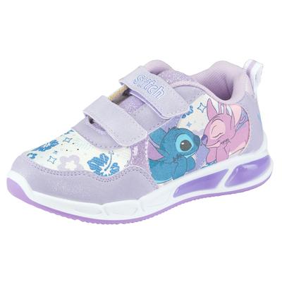 Sneaker DISNEY "Lilo & Stitch", Mädchen, Gr. 27, lila, Synthetik, Textil, Schuhe Sneaker, mit cooler Blinkfunktion
