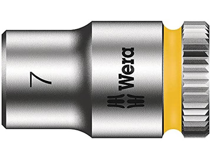 Wera 05003506001 8790 HMA Douille Zyklop à emmanchement 1/4\ \, 7.0 mm\, Argent/jaune