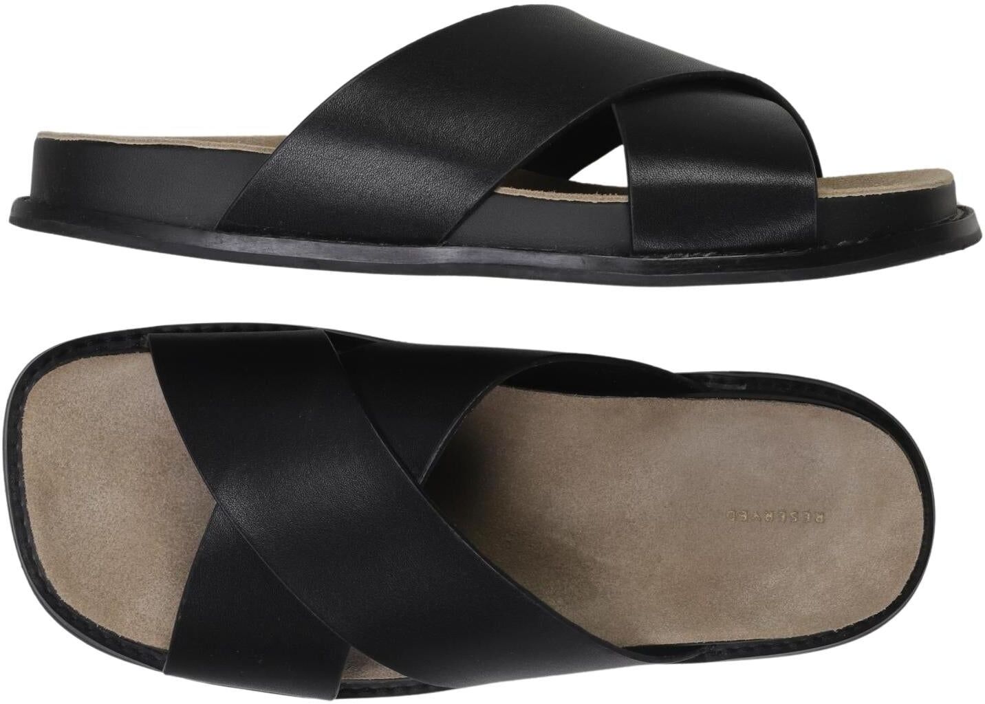 Reserved Damen Sandalen, Schwarz, Gr. EU 38, kein / Etikett - Second Hand