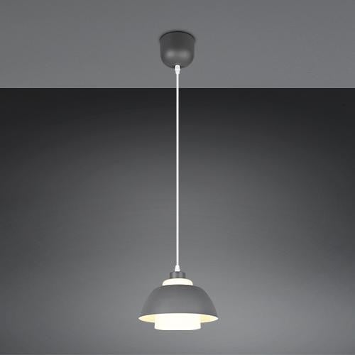 TRIO Design hanglamp Tilos antraciet Ø 23cm