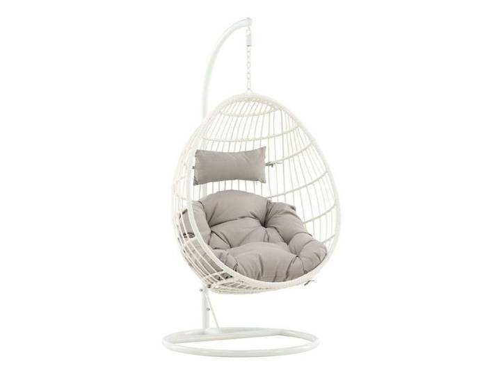 Viga Chaise de jardin suspendue blanc gris.