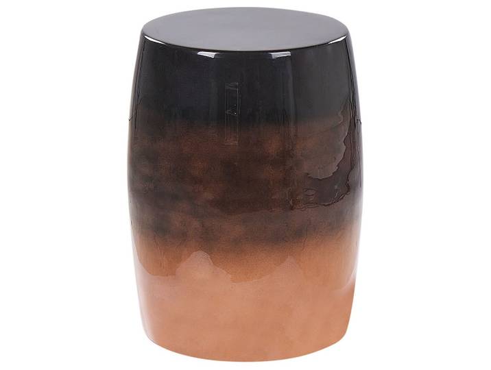 BEISTELLTISCH Metall goldbraun/schwarz rund 26 cm Fraguita
