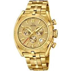Chronograph JAGUAR "Executive", gold (goldfarben, goldfarben), Armbanduhren, Herren, Chronograph, Armbanduhr, Quarzuhr, Herrenuhr, Saphirglas, Stoppfunktion, Swiss Made
