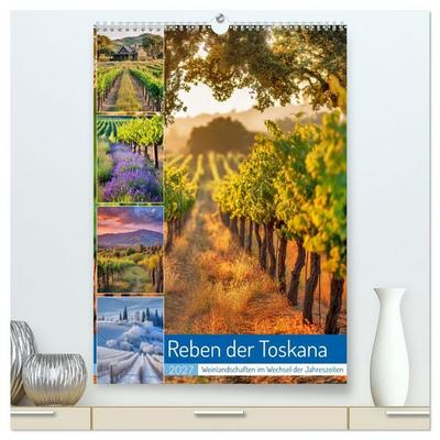 Reben der Toskana (hochwertiger Premium Wandkalender 2027 DIN A2 hoch), Kunstdruck in Hochglanz