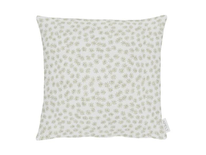 Housse de coussin 1501 Blanc/Blanc/Doré 40 x 40cm Tissu mélangé