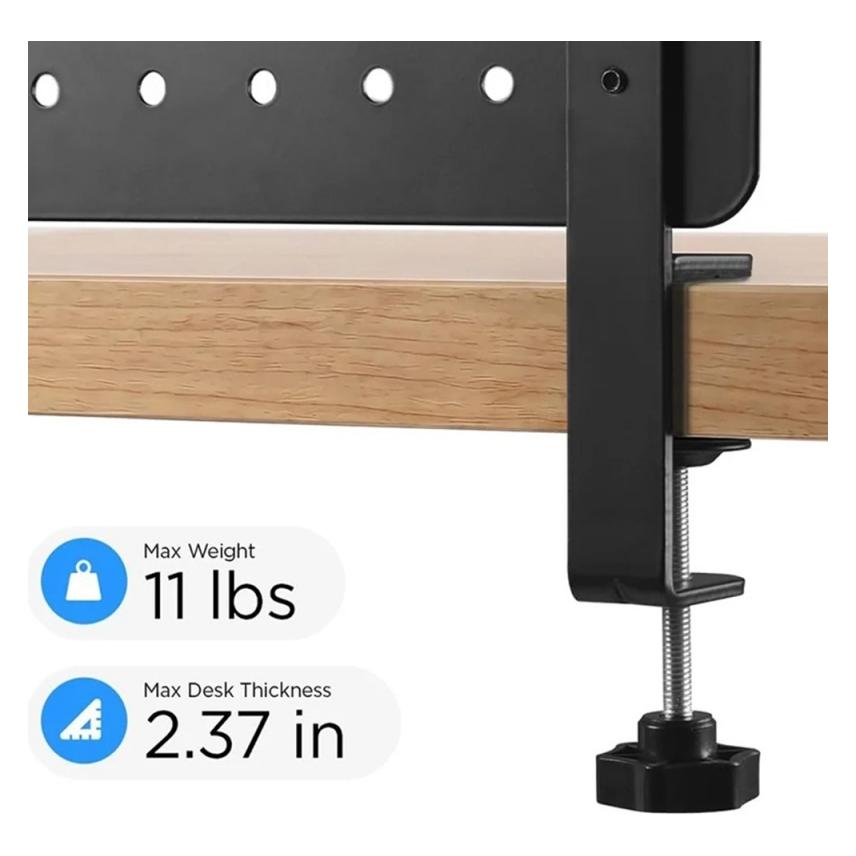Spigen - Clamp-on Rail Desk Pegboard LD405 (AHP11400) - Black (AHP11400)