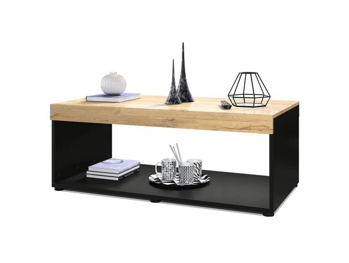 COUCHTISCH Pure Tischplatte und Blenden in Eiche Natur