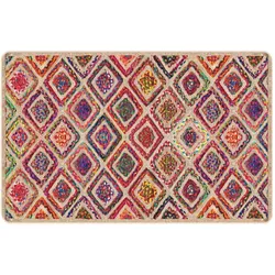 vidaXL Teppich Waschbar Mehrfarbig 190x300 cm Rutschfest