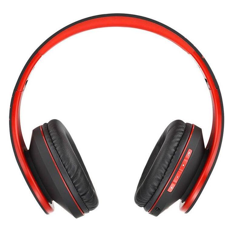 PowerLocus Wireless Headphones P2 (black-red) (20 h, Kabelgebunden, Kabellos) (pwl-p2-blackred)