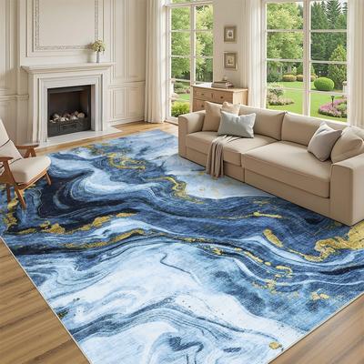Garvee Marble Swirl Modern Abstract Area Rug