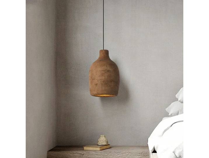Wabi Sabi ciment suspension lampe suspendue nordique pour salle à manger Restaurant Foyer chevet moderne Droplight luminaire