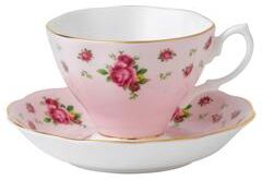 Royal Albert New Country Roses Pink Teacup & Saucer Set