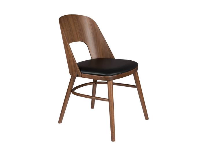 Massivholz Design Stuhl „Talika“ Leder Dutchbone