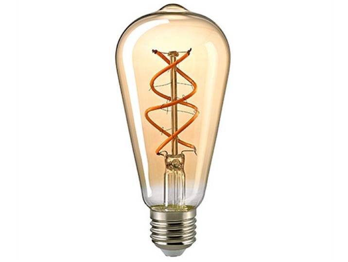 Sigor 5,5 W LED Curved Rustika Edison Gold E27 2000 K Dim / erse
