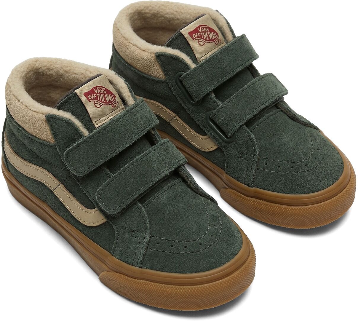 Sneaker VANS "SK8-Mid Reissue V Insulated", Jungen, Gr. 22,5, grün (gum oil grün), Leder, Schuhe Sneaker, gefüttert gum oil grün 22,5