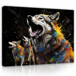 LEINWAND BILDER Abstrakt Wolf 120x80