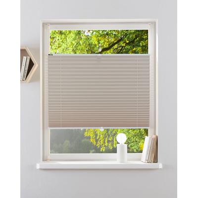 Plissee OTTO HOME "LAHOLM ohne Bohren, Lichtschutz, Klemmfix" Gr. 4, beige (sand), B:70cm H:130cm, Obermaterial: 100% Polyester, Plissees, Fixmaß, Bestseller mit über 4000-Bewertungen, für Fenster & Tür