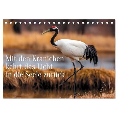 Mit den Kranichen kehrt das Licht in die Seele zurück (Tischkalender 2027 DIN A5 quer), CALVENDO Monatskalender
