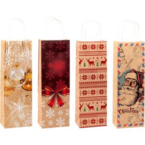 TSI Geschenktüte 88291 Weihnachten Serie 4, Flaschentüte, 12 x 36 cm, sortiert, 12 Stück