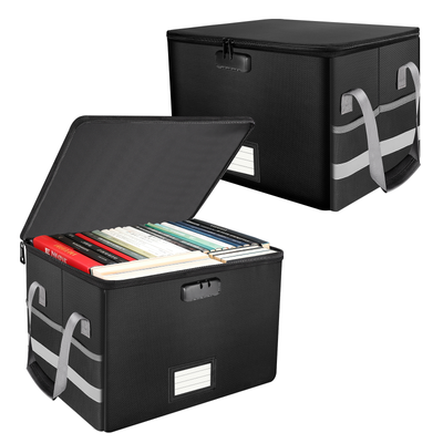 Fireproof Document Box Foldable Storage Box With Lockable Security Fireproof Document Box Foldable Storage Box With Lockable Security