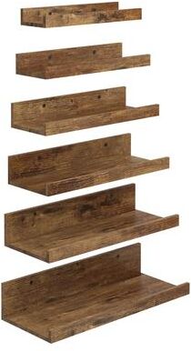 Homy Casa MDF Floating Wall Shelves with Hidden Brackets, Wall Mounted Display and Storage Shelves.