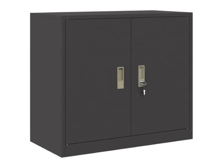 Helloshop26 02_0054827 Aufbewahrungsschrank, modernes Industriedesign, Innenbereich, 80 x 40 x 70 cm, große Kapazität, Stahl, Schwarz