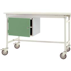 Manuflex ZB4734.6011 Gehäuse-Unterbau mobil, Nutzhöhe 1 Tür und Einlegeboden mm mit resedagrün RAL 6011. Für Tischtiefe 800 mm