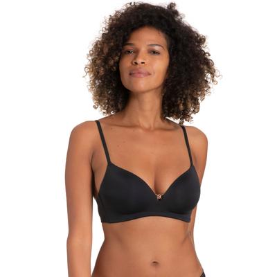 Soft-BH DORINA "FILI", Damen, Gr. 85, Cup C, schwarz, Obermaterial: 61% Polyamid, 28% Polyester, 11% Elasthan, unifarben, Basic, BHs Soft-BH, bügellos, vorgeformte Körbchen