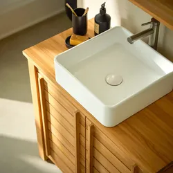 Thaïs - Waschbecken aus Keramik, quadratisch