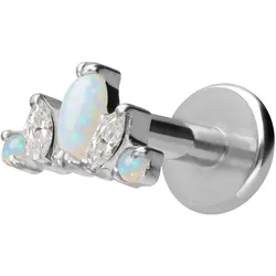 Titan Labret mit Innengewinde LOTUSBLÜTE
