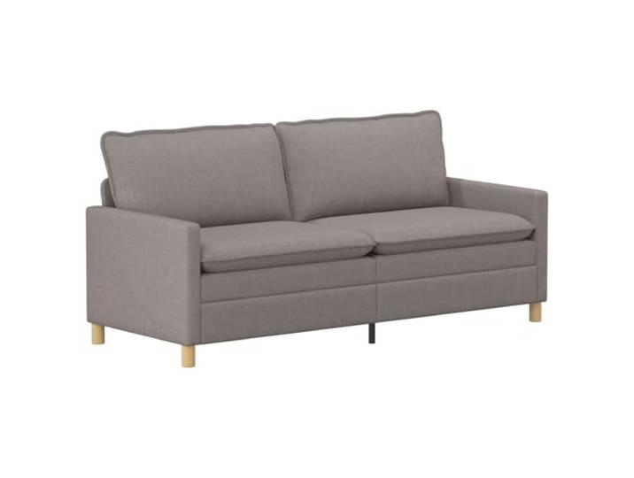 KUTYWEXFM 3-Sitzer Couch Sofa Stoff Polstersofa Modern Taupe 196x81cm Moderne 3-Sitzer Polstercouch mit abnehmbaren Kissenbezügen und stabilem Metallrahmen für Wohnzimmer und Büro.