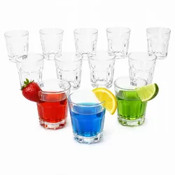12er Set QUEEN Schnapsgläser stapelbar aus Glas - 27022115