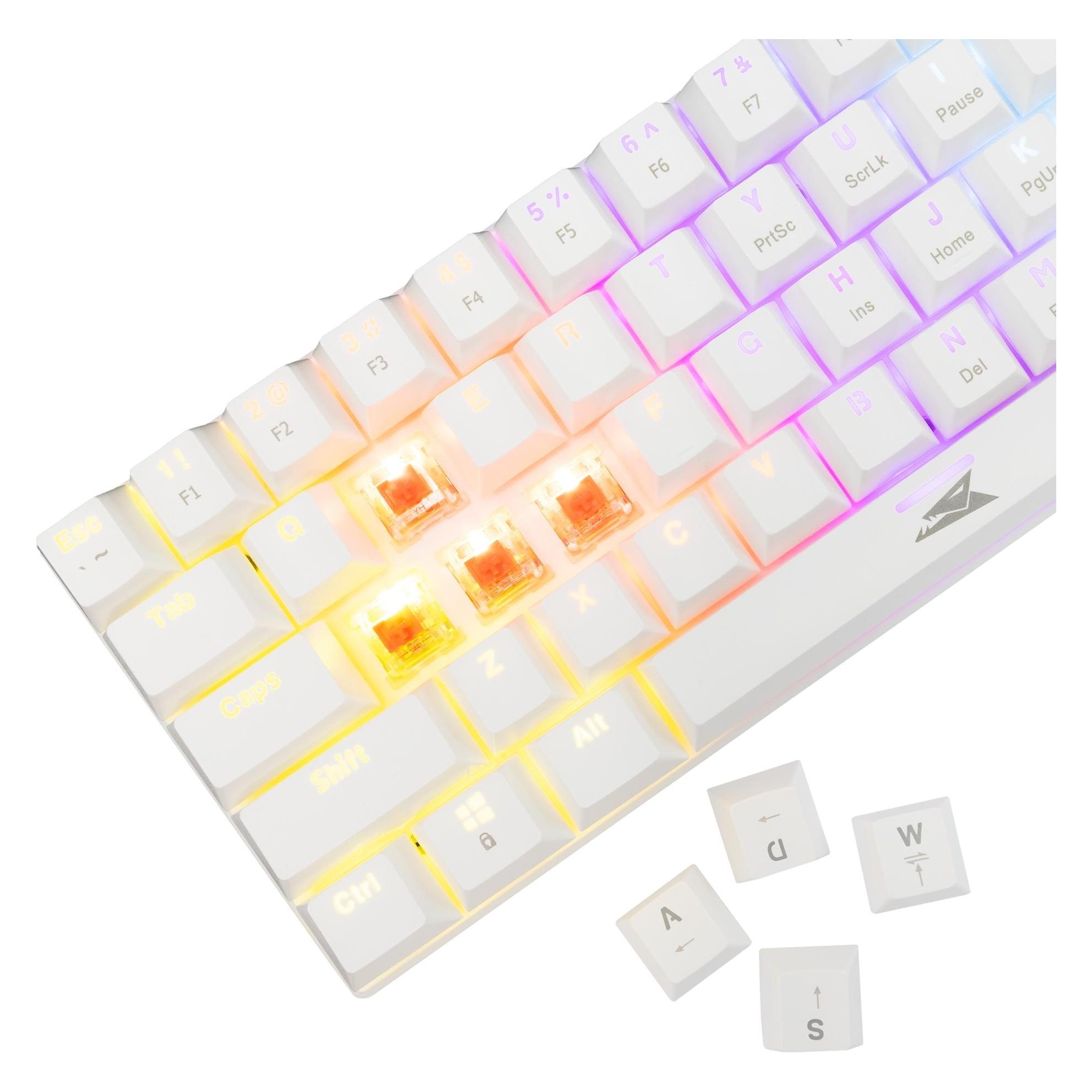 Baracuda Computer keyboard BGK-03211 Dolphin White US Mechanical Red Switches (US, Kabelgebunden) (DOLPHIN-W-RED SW)