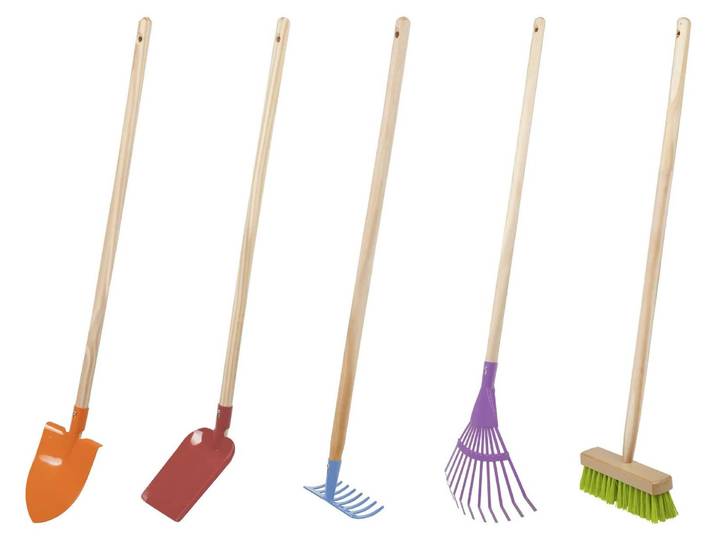 Windhager Kinder Werkzeug für Garten, 5-teiliges Set, Länge 76 cm, bunt, 93351