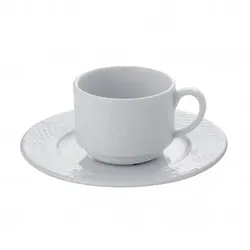 Güral Panama Porzellan-Tee-/Frühstückstasse, 18 Cl, H 5,8 cm, Ø 7,6 cm, stapelbar, 12er-Pack (Untertasse NICHT enthalten)