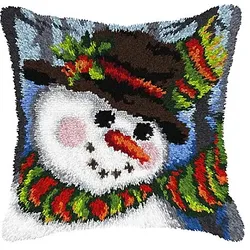 Knüpfkissen "Schneemann"