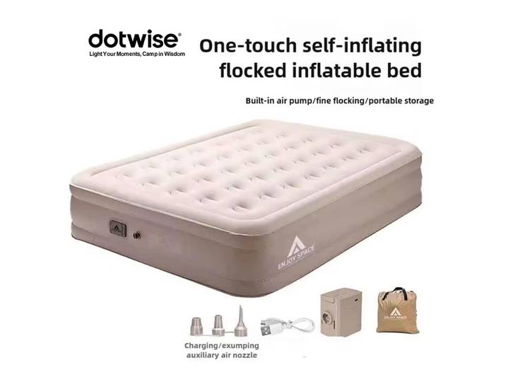 DOTWISE PVC tente gonflable matelas de couchage 40CM tapis de lit de Camping pompe intégrée tapis épais matelas d'air intérieur tapis de Glamping