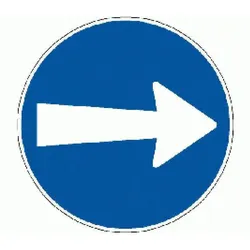 BRW, Sicherheitskennzeichnung, Signaltafel Fahrtrichtung rechts 2.32