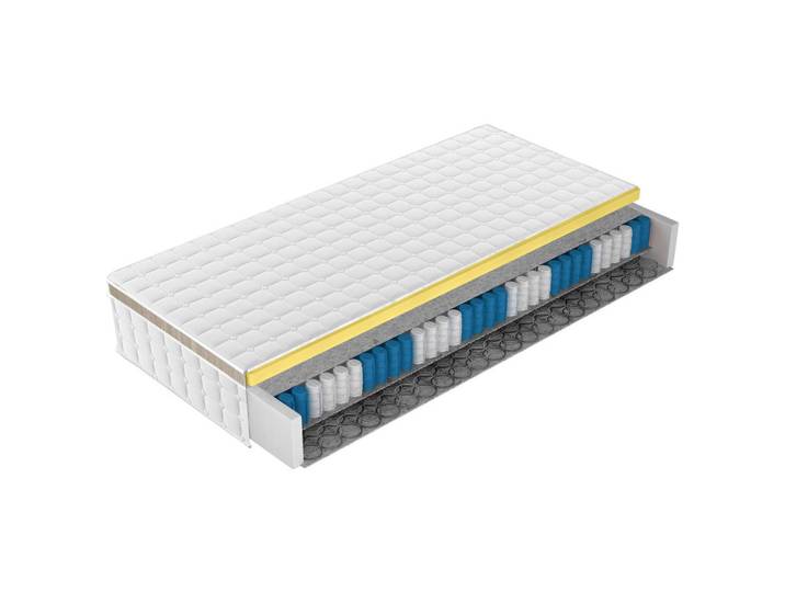 Boxspringmatratze Areno H3, Weiß, H3, 7-Zonen, Höhe ca. 27 cm, 180x200 cm, Härtegradauswahl, Bezug abnehmbar/waschbar, optimale Belüftung, mit Gummiband, Schlafzimmer, Matratzen Shop, Matratzen, Boxspringmatratzen